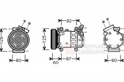 VAN WEZEL 4300k080 -  Компрессор, кондиционер